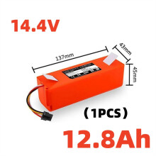 (12800mAh 1)Replacement Battery for S55 S60 S65 S50 S51 S5 MAX Vacuum Cleaner S6 Parts 14.4V 12800mAh