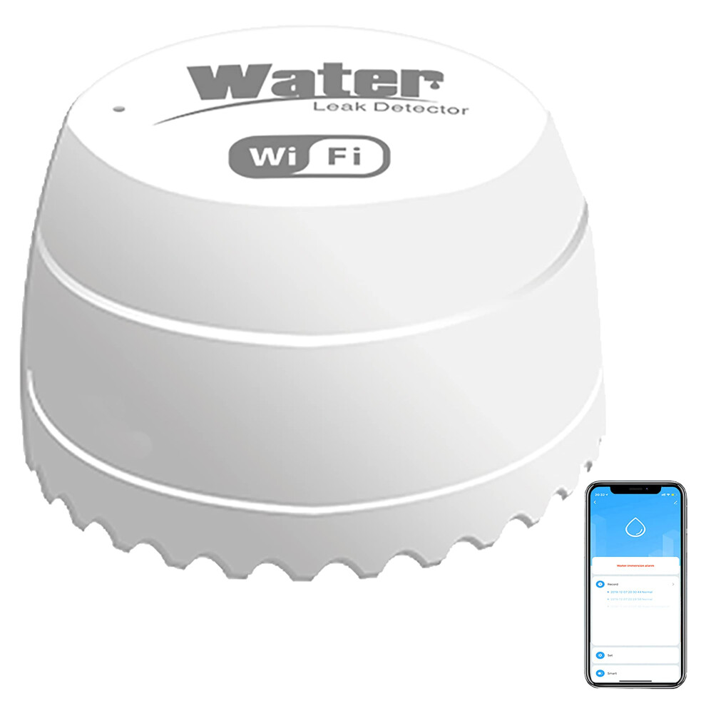 Wifi Water Leak Detector With Sound Alarm And Instant App Alerts, Smart Sensor For Home Basement 9771547061588
