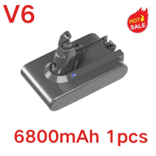 (V6 6800mAh 1 unidad) Batería recargable de iones de litio de 9800 mAh y 21,6 V para aspiradora, de