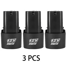 (12V,battery 3pcs)universal tool battery 12V rechargeable lithium battery 6200mAh suitable for hand drills