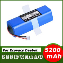 (5200mAh)5200mAh 14.4V Vacuum Cleaner Sweeper Replacement Batteries For X1 Ozmo T5 T8 T9 950 DX9G DX93 DX96 DLX11-54