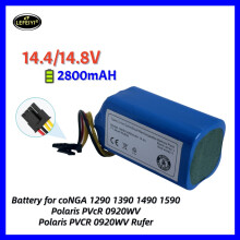 (Battery-2800mAH)4800mAh battery 4ICR19/66 ML: BONA1650-MF1, suitable for 1290 1390, Polaris PVCR 0920WV Rufer, Redmond RV-R500 robot