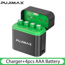 (4 Slots Cabin 4AAA,1.5V)1.5V AAA 1100mWh Rechargeable Lithium-ion  Battery With Smart Battery Charger SET