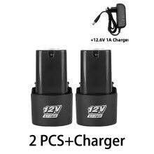 (12V, 2 baterías - Chargei) Batería universal para herramientas, batería de litio recargable de 12V