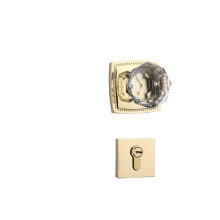 Golden Bedroom Door Knob Privacy Ball Lock Set, Modern Indoor Door Lock with Smooth Silent Operation