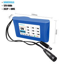 (12V 3S2P)Portable Super 12V 12800mAh Rechargeable Lithium-Ion Battery Pack with 12.6V 30Ah Capacity for CCTV Cameras and Mon