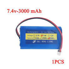 (7.4V 18650-2S3000  1)High Energy 7.4 V 18650 Batterie 2S Lifepo4 Batteries Packs 1500mah 2000mah 3000mah Batterie Rechargeable Battery Plug