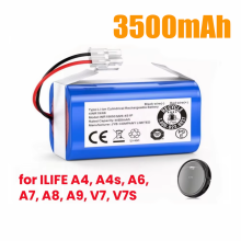 (3500mAh)14.8V 2600mAh 14.4V 3200mAh Lithium Battery For A4 A4s V7 A6 V7s Plus Vacuum Cleaner 4S1P real Capacity