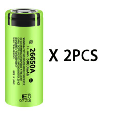(2PCS)26650 20A rechargeable lithium battery 26650A, 3.7V 5000mAh suitable for flashlights
