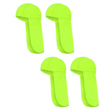 Hard Hat Neck Shade UV Protection Cover, Quick Dry Elastic Fit, Visibility Fluorescent Green, Pack of Four