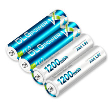 (AAA 1200 4PC) Batería de litio recargable de 1.5V con cargador para cámara, juguete eléctrico, cont