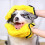 Fleece Pet Grooming Gloves Multifunctional Bath-Yellow 1pcs 3