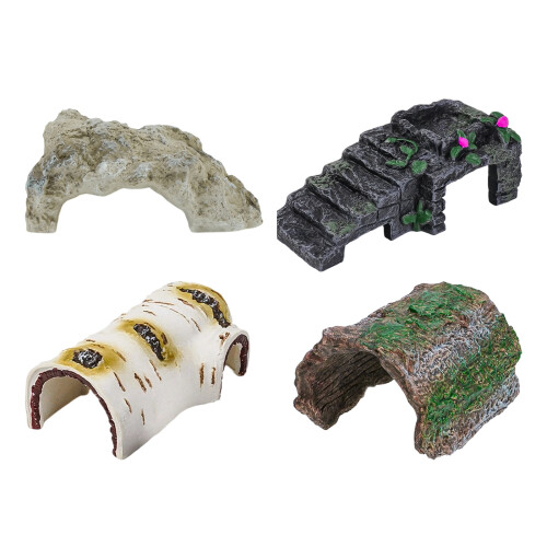 Aquariums Handicrafts Artificial Bark Cave House Crafts-1 1