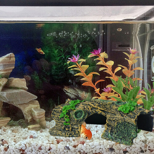 Aquariums Handicrafts Artificial Bark Cave House Crafts-1 2