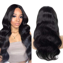 360 Lace Frontal Wig Peruvian Body Wave Human Hair Pre Plucked with Baby Hair 150% Density 16 Inch