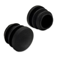 16mm Black Plastic End Caps 20Pcs Round Furniture Tube Plugs with Easy Snap Installation and Clean Finish