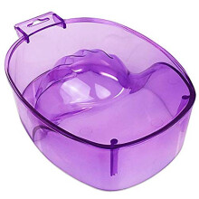 Clear Purple Manicure Soak Bowl Acetone Resistant Durable Hand Soaking for Gel Polish Removal
