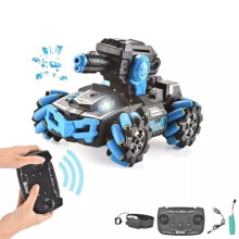 Remote Control Car RC Tank with Watch Control, LED Lights, Music, Drift and Shooting Function