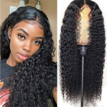 Kinky Curly Human Hair Lace Front Wig 13x4 Pre Plucked Brazilian Remy with Baby Hair 20 Inch
