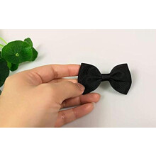 2pc Black Bow Hair Clip for Wig Cosplay with Decorative Bowknot Design, 2.6 Inch Hair Accessory