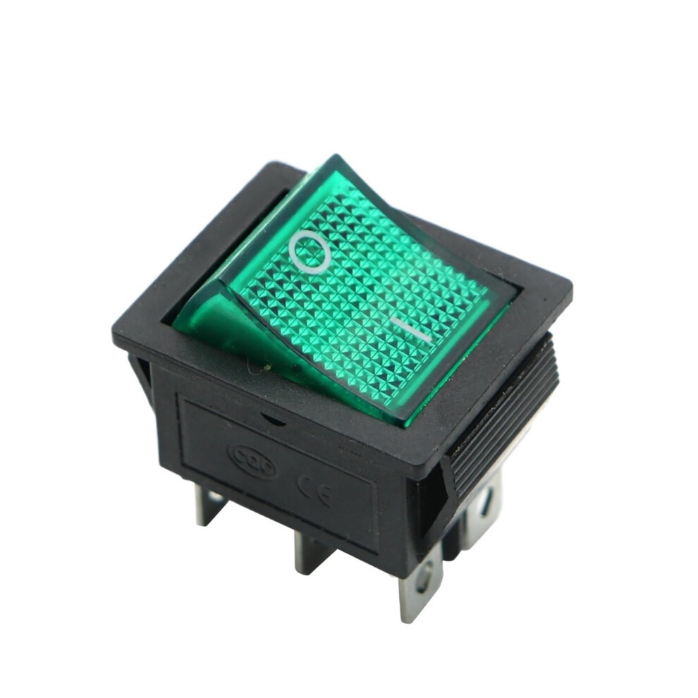 Green Illuminated Rocker Switch 16A 250V Dpst 4 Pin On Off Lighted Boat Power Switch 9045646480756