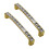 Gold Cabinet Handles Crystal Drawer Pulls UShaped Knobs with Screws for Modern Wardrobe Decor 1