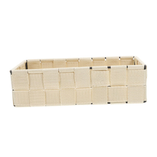 Woven Storage Basket with Stackable Cube Design, Silver Organizer for Bathroom Nursery Kitchen