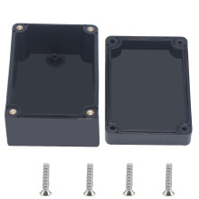 Outdoor Waterproof Junction Box IP67 Electrical Enclosure ABS Black for DIY Electronics 100x68x50mm