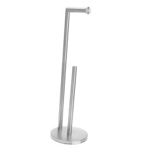 Elegant Silver Vertical Toilet Paper Holder Stand for Bathroom and Kitchen, SpaceSaving Organizer