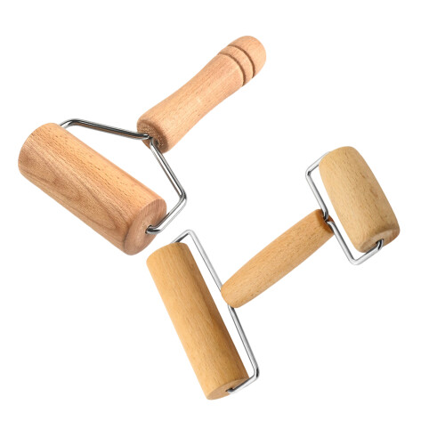 Professional Bread Baking Roller Natural Beechwood-2 2pcs 1