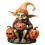 Halloween pompoen buitendecoratie van hars, 1 stuk 2