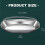 Stainless Steel Steaming Plate with Double Handle Fish Serving 3