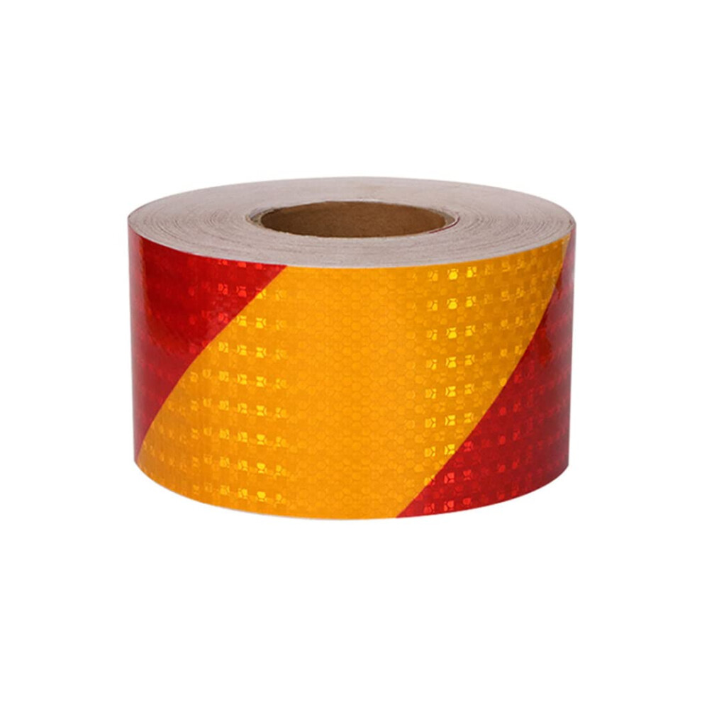 Intensity Reflective Tape 10Cm X 50M Red Yellow Waterproof Selfadhesive Safety Warning Tape For Vehicles And Construction 9351714690553