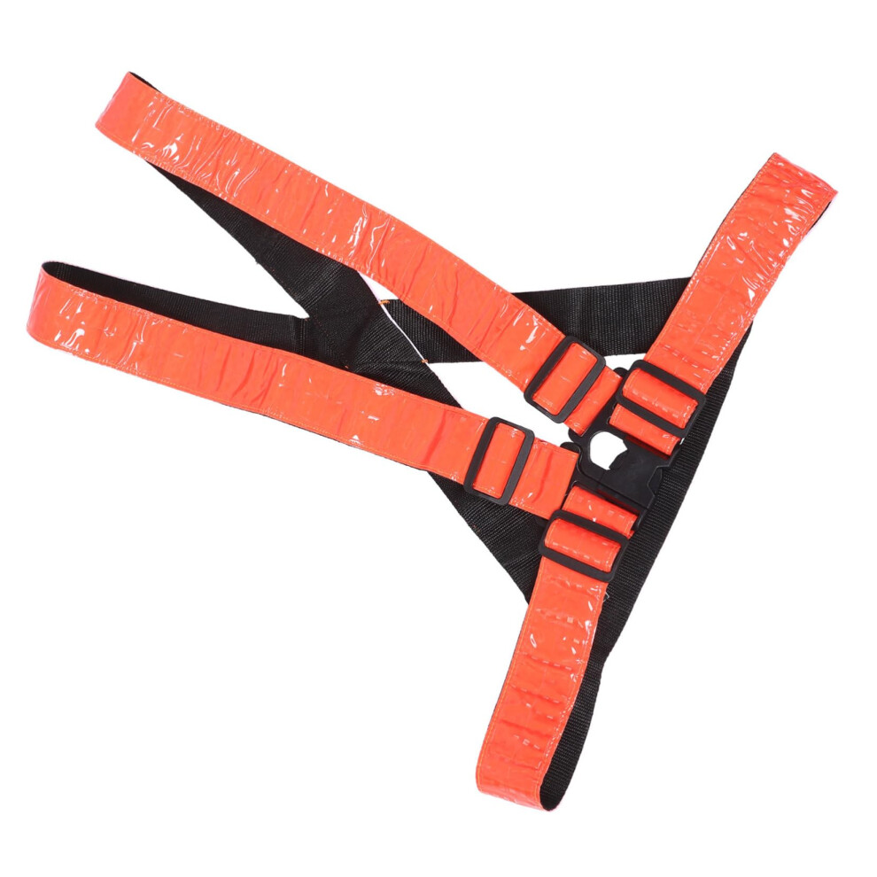 Reflective Safety Vest Adjustable Visibility Gear For Running Cycling Jogging Orange 9351714690423