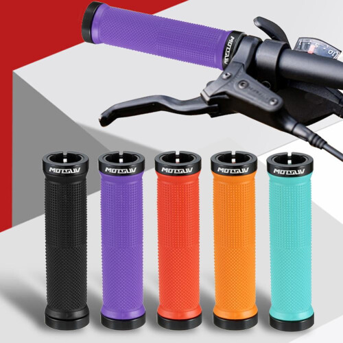 Mânere ghidon bicicletă de munte CieloMeraviglioso Dual Lock-On, violet 1