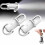 Mini Flashlight 1200LM USB C Rechargeable Keychain Torch 7 Modes Waterproof Alloy 2PCS White 1