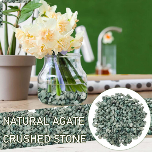 XIUH Grüne Achat-Flusssteine 100 g 1