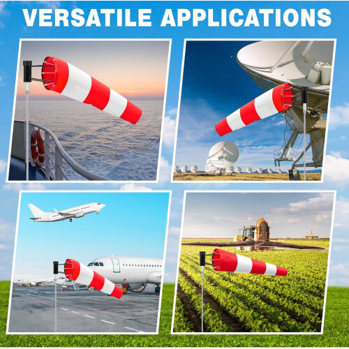 Windsock Heavy Duty Wind Direction Measurement Sock Bag with 2