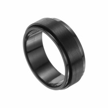 Stainless Steel Fidget Ring for Women Size 8 Silver Spinner Ring with Smooth Rotation Band