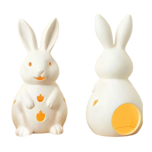 Resin Hare Candlestick with Tealight Candle Decorative Candle-2 1