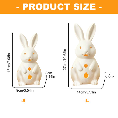 Resin Hare Candlestick with Tealight Candle Decorative Candle-2 2