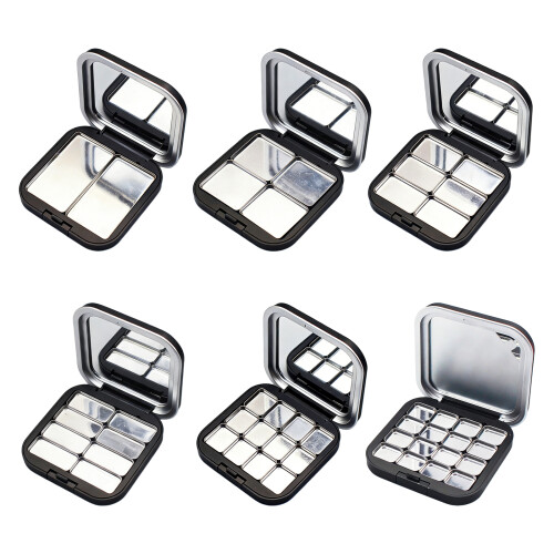 Practical Matte Black Magnetic Makeup Boxes Portable For-4 1