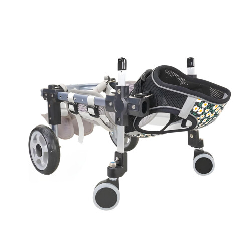 Supportive Comfortable Adjustable Pet Wheelchair Four Wheel-M 1