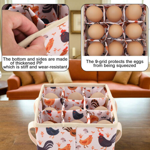 9 Compartment Eggs Collection Basket From-Green grass chicken 2