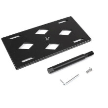 Front Bumper Towing Hook License Plate Mounting Bracket Holder, Black