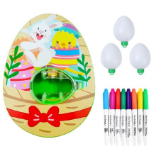 Easter Egg Decorating Kit Type3 with 360 Spinner, Automatic Coloring for Kids, Real and Plastic Eggs (1 Set)
