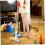 Small Self Squeeze Mop for Tile Floors, Lightweight Sponge Mop for Kids, Compact Storage 4