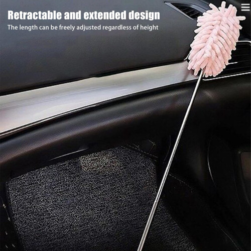 Car Duster with Extendable Telescopic Handle for Effective Dust Removal and Gentle Surface Care 2