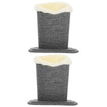2pcs Plush Eyeglass Holder Stand with Soft Lined Interior for Desk or Nightstand Display