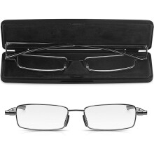 Ultralight Foldable Blue Light Blocking Reading Glasses with Slim Frame for Clear Vision and Travel